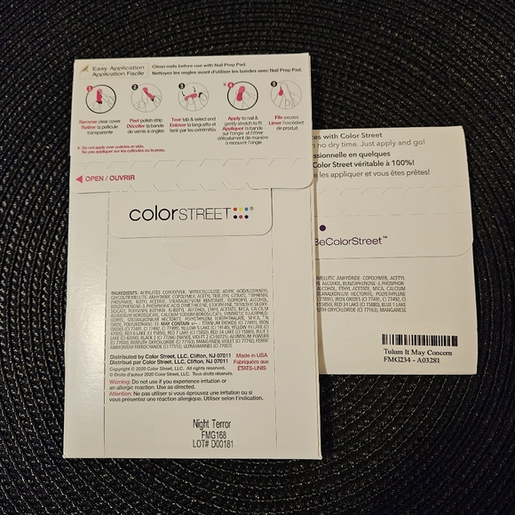 Color Street Sparkling Nail Polish Strips - Night Terror & Tulum It May Concerm - Picture 2 of 4